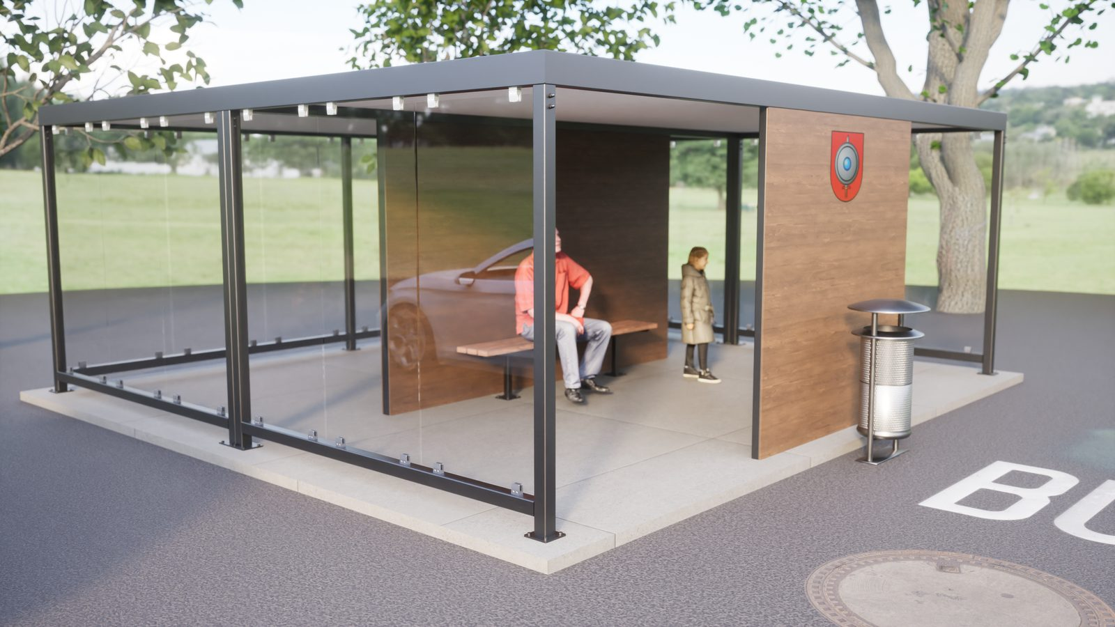 3D Rendering Wartehaus