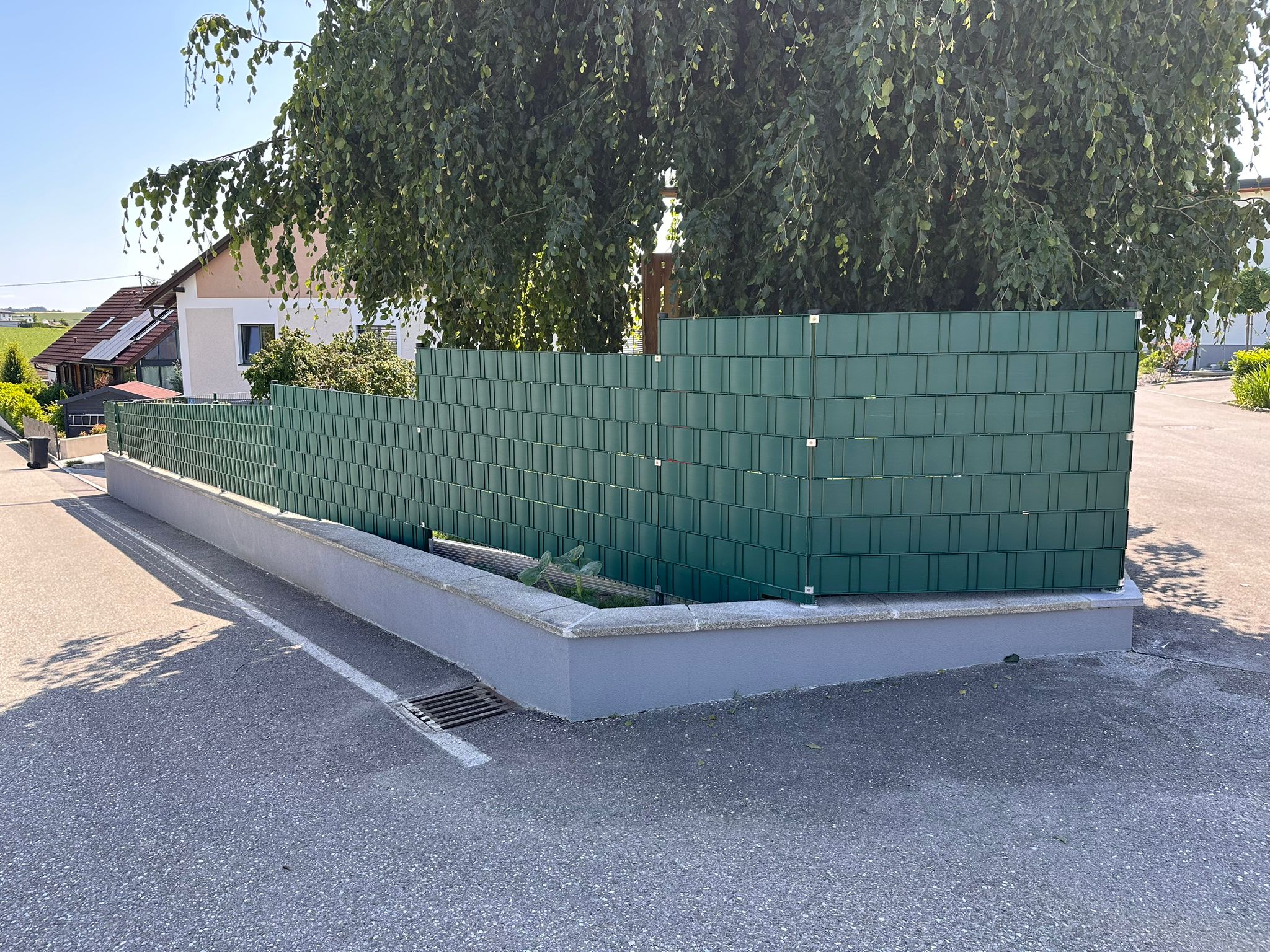 Brix Gitterstabmatten Zaun mit Sichtschutz