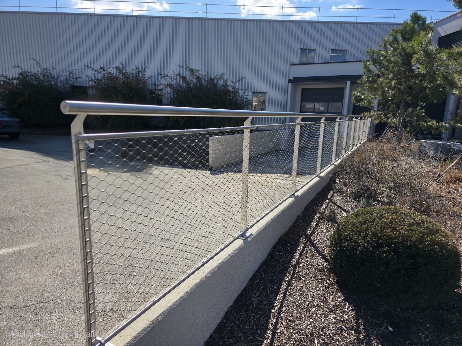 Edelstahlgel&auml;nder mit Netzf&uuml;llung