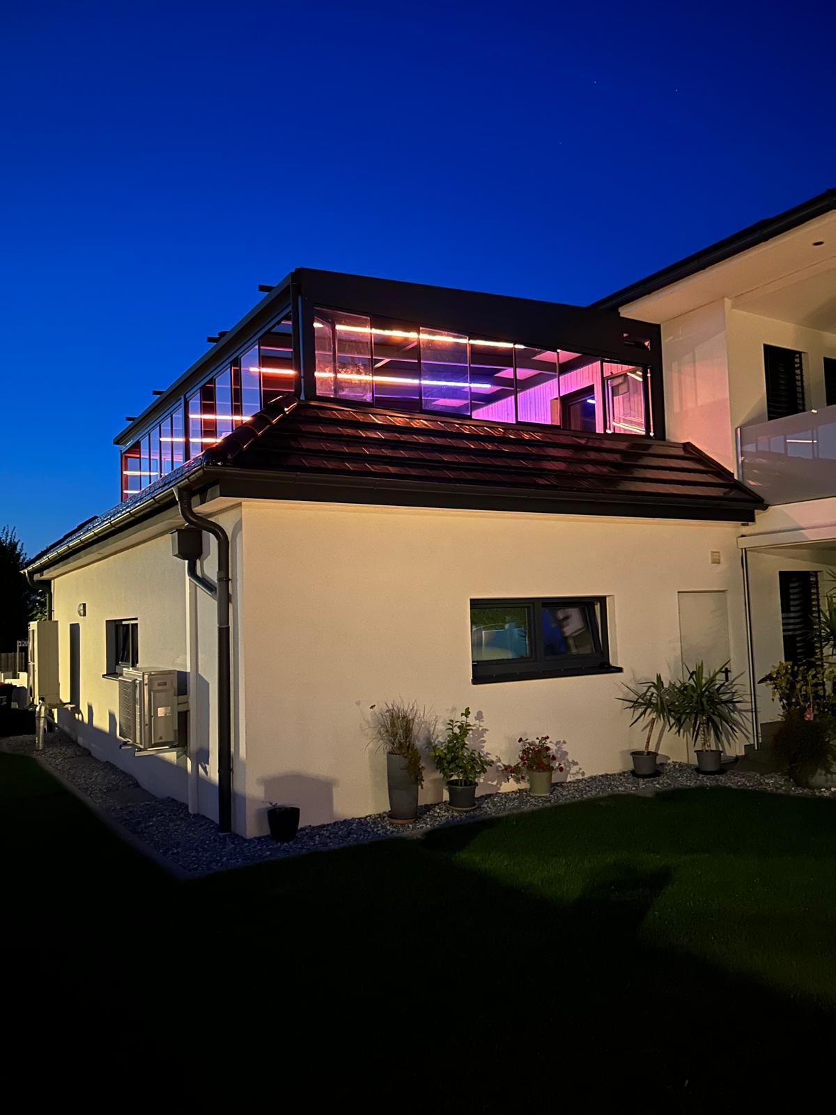 Sommergarten mit Schiebedrehelementen